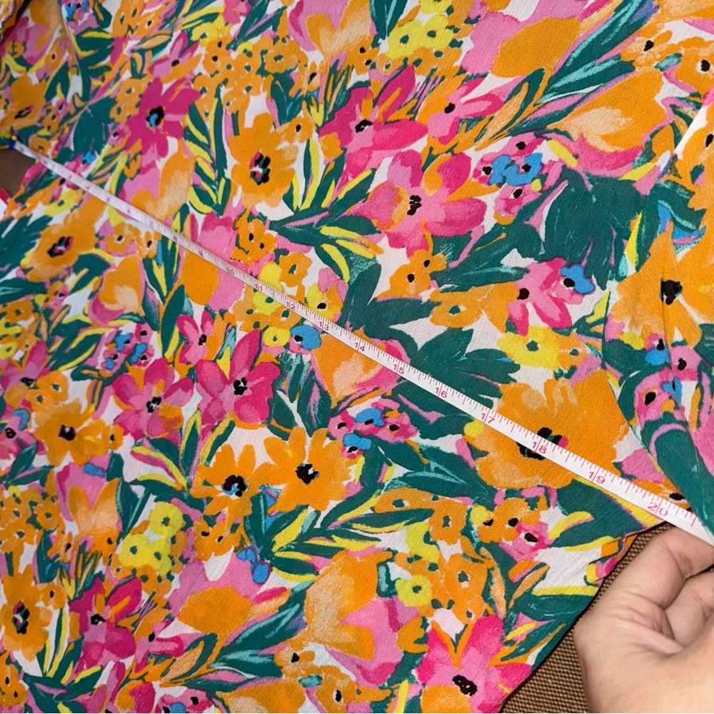 Anne Cole NWT! Women'S Floral-Print Sunshine Flounce V-Neck Tunic Cover-Up - Picture 14 of 15